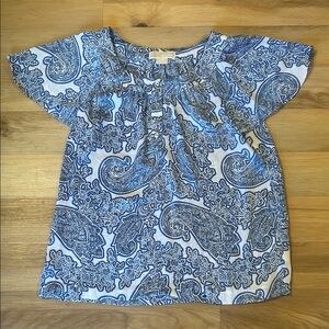 Michael Michael Kors Blue Paisley Blouse